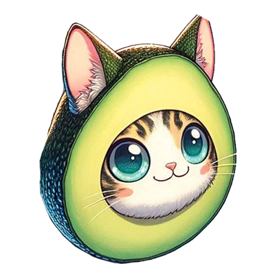 Flying Avocado Cat logo