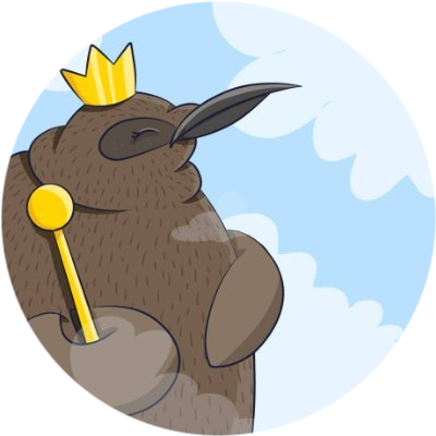 Pesto the Baby King Penguin logo